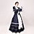  manches longues-parole longueur d'encre bleue du jazz de la laine princesse Lolita Robe
