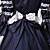  manches longues-parole longueur d'encre bleue du jazz de la laine princesse Lolita Robe