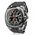  los hombres de silicona reloj de pulsera de cuarzo analógico casual (negro)