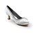  Satin oberen Mittelklasse Fersen geschlossen Zehen mit Satin Blume / Strass Hochzeit Brautschuhe (aj8960)