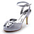  Satin Upper High Heel Strappy Sandals With Rhinestone/ Bowknot Wedding Bridal Shoes