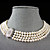  4 capítulo 6-7mm collar de perlas de agua dulce naturales - 16-22 pulgadas