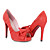  Leather Peep Toe Stiletto Pumps With Bow (More Colors)