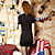  Deep V-neck Short Sleeve Slim Dress
