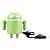  usb Android Robot haut-parleurs pour ordinateur portable Tablet PC mi (vert)
