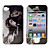  Schutz glatte Polycarbonat Vorder-und Rückseite Case für iPhone 4 und iPhone 4s (Mädchen mit einem Revolver)