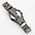  par de aleación de cuarzo analógico reloj de pulsera (negro)