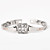  personalisierte Silber-Legierung und Strass Spange Armband