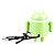  usb Android Robot haut-parleurs pour ordinateur portable Tablet PC mi (vert)