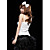  principessa serie bianco e nero in poliestere costume (2 pezzi)