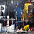  met de hand geschilderde abstracte olieverf met gestrekte frame - set van 5