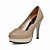  Leatherette And Sparkling Glitter Stiletto Closed Toe Platform Pumps (More Colors)