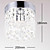  1-LED semi inbouw in kristal