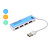  4-port mini USB 2.0 Hub (couleurs assorties)