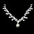  perles élégantes ou en strass dans la série des bijoux en argent des dames y compris le collier et boucles d'oreilles