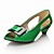  Leatherette Low Heel Closed Toe Shoes With Bow (More Colors)