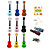  yadars - ukulele soprano avec housse / pitch pipe / pics / capo (multicolore)