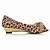  des animaux d'impression peep toe velours chaussures basses talon compensé (plus de couleurs)