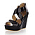  Patent Leather Wedge Heel Sandals / Wedges With Rivet / Zipper Party & Evening Shoes (More Colors Available)