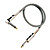  nylon plateado cable de la guitarra de metal enchufe en ángulo recto en 6 metros