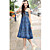  coton A-ligne bretelles genou longueur robe bain de soleil