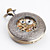 blanco de aleación mecánica de la mujer reloj de bolsillo analógico (bronce)