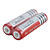  Batterie ricaricabili UltraFire Li-ion BRC 18650 3.7V 3000mAh, pacco da 2 - Rosso