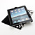  Zebra Print 360 Degree Rotating PU Leather Case and Stand for the New iPad (Black)