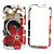  Large Flower Pattern Full Body Back Case and Bumper Frame for Blackberry 9850/9860 (Red)