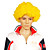  hairpiece fã amarelo