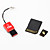  Cartão de memória de 16GB microSDHC com usb leitor microSD e adaptador microsd
