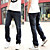  heren rechte slanke jean broek
