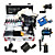  6 Rotary Tattoo Machine Kit with 14 Color Ink