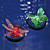  Set of 2 Solar Floating Butterfly & Dragonfly Light Color Changing