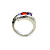  Three Top Cubic Zirconia Fashion Ring With 18K Gold Platted