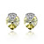  Heart With Heart Austrian Crystal In Real Platinum Plated Ladies' Earrings (More Colors)