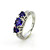  Luxurious Cubic Zirconia Platinum Plated Three Square Cut Shape Fashion Ring (More Colors)