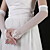  Satin / Tulle Elbow Length Fingerless Bridal Gloves With Pearls