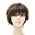  100% Human Hair Capless Short Curly Brown Wig