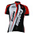  100% kooplus-homens de poliéster de manga curta ciclismo jersey (vermelho e branco)