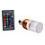  E27 5W RGB Light Golden Shell Remote Controlled LED Crystal Candle Bulb (85-265V)