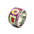 unisex fuchsia messing emaille ringen (13mm)
