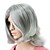  Capless Syntheitc Grey Short Straight Party Wig