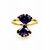 Gorgeous Purple Cubic Zirconia Platinum Plated Irregular Shape Fashion Ring