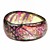  Ladies' Resin Round Bangles Classic Bracelet In Pink Veins