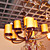  chandeliers en métal finition avec 10 plaquent les lumières