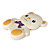  Jeally Bear Pattern Protective Case for iPhone 4