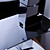  sola manija cromada cascada llevado grifo del fregadero cuarto de baño 0812-ls01b