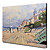  pintados a mano de pintura al óleo del paseo marítimo de Trouville de Claude Monet se extendía con marco