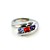  Three Top Cubic Zirconia Fashion Ring With 18K Gold Platted